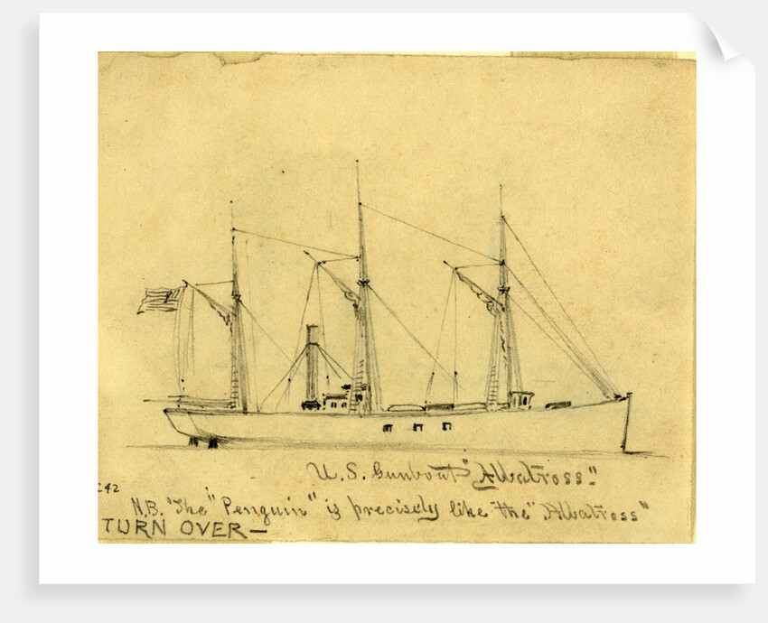 U.S. Gunboat Albatross by Alfred R Waud