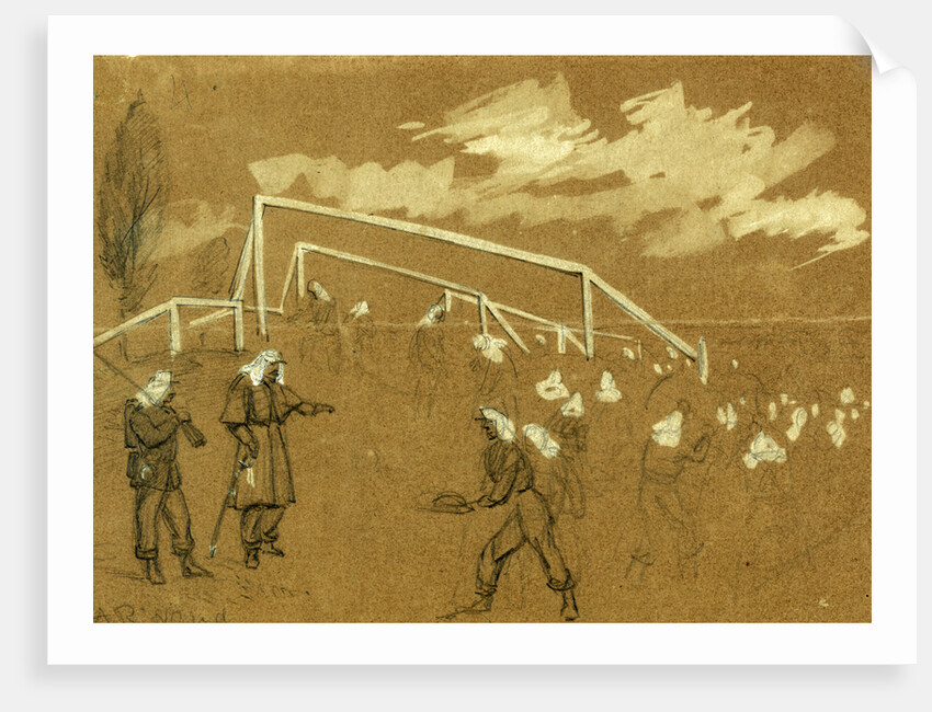 Jersey troops breaking the ground for a fort to defend Washington by Alfred R Waud