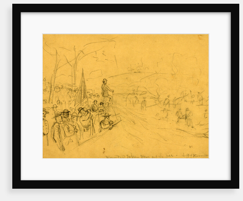 Wounded taken from out the fire, left of Kennesaw by Alfred R Waud