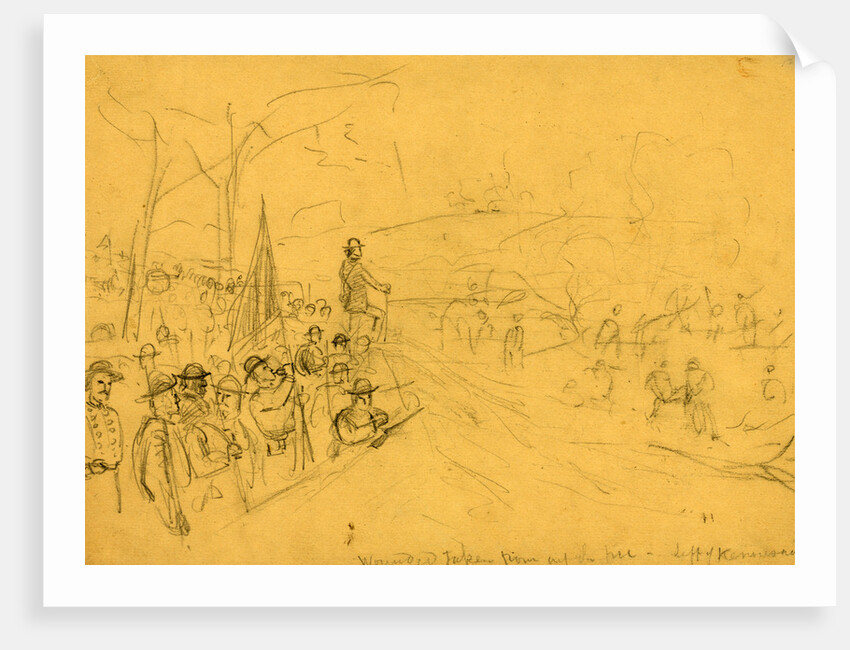 Wounded taken from out the fire, left of Kennesaw by Alfred R Waud