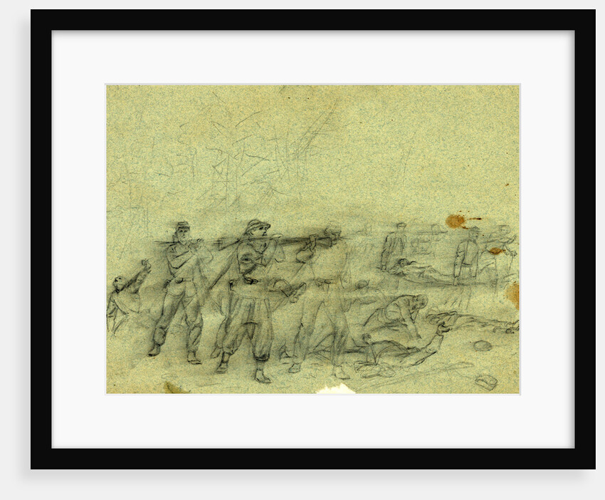Wounded being carried away, 1864 May 6 by Alfred R Waud