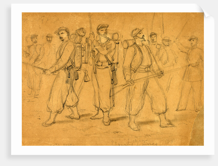 Elsworths Chicago Zouaves, 1861 by Alfred R Waud