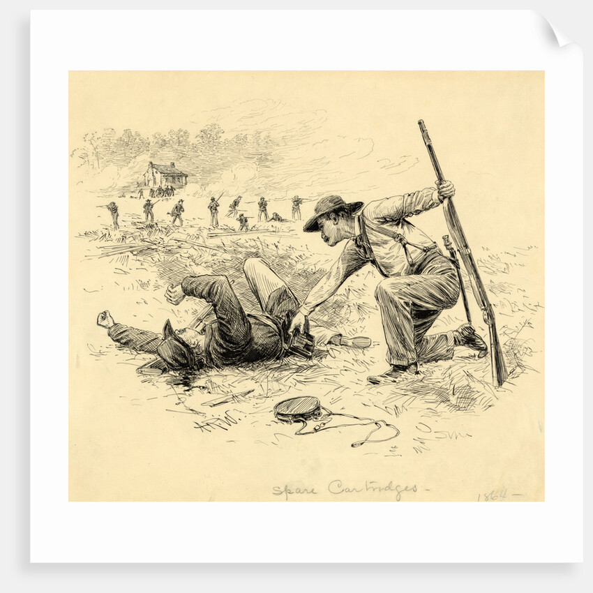Spare cartridges, 1864 by Alfred R Waud