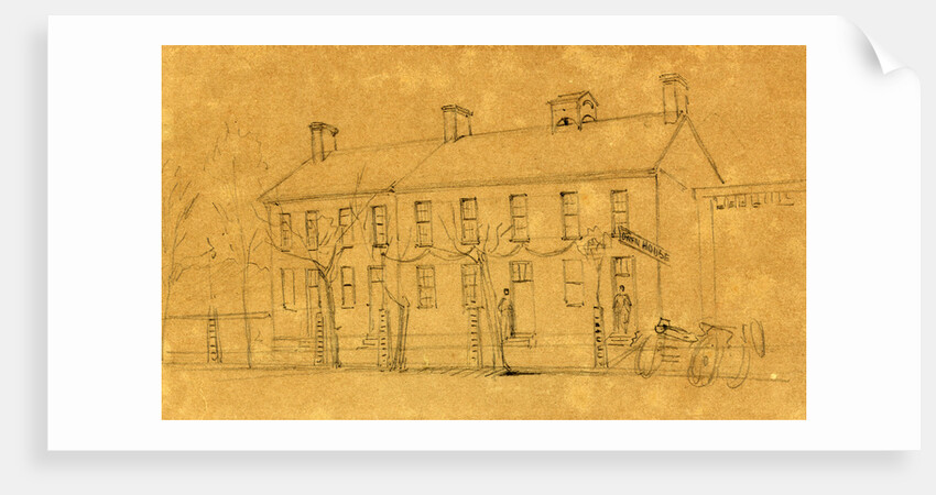 The Owen's House, Wash. D, 1865, assassination of Lincoln by Alfred R Waud