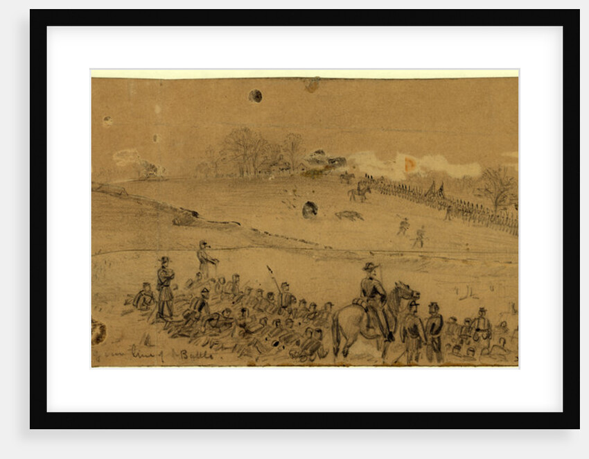 Couchs hd.quarters and afterwards center of our line of battle, 1863 May 3 by Alfred R Waud