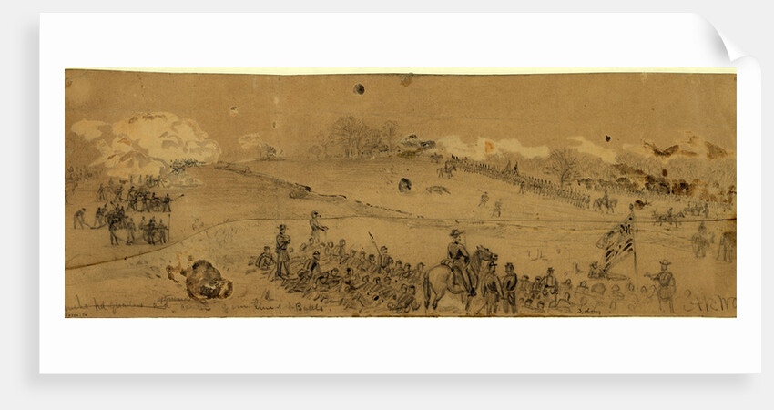Couchs hd.quarters and afterwards center of our line of battle, 1863 May 3 by Alfred R Waud