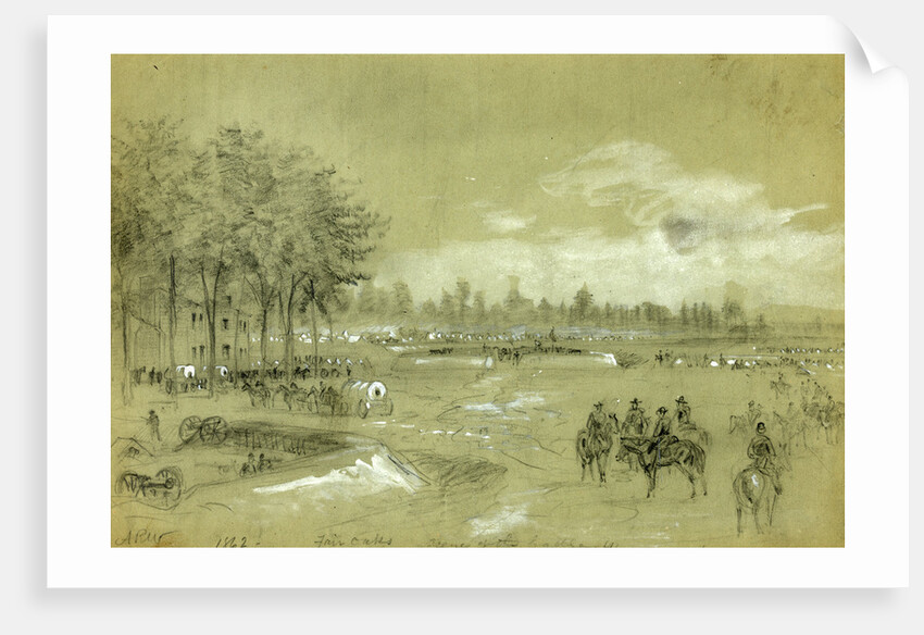 Fair Oaks, scene of the battle (drawn a day or two before the Confederate assault), 1862 ca. May 31, 1862-1865 by Alfred R Waud