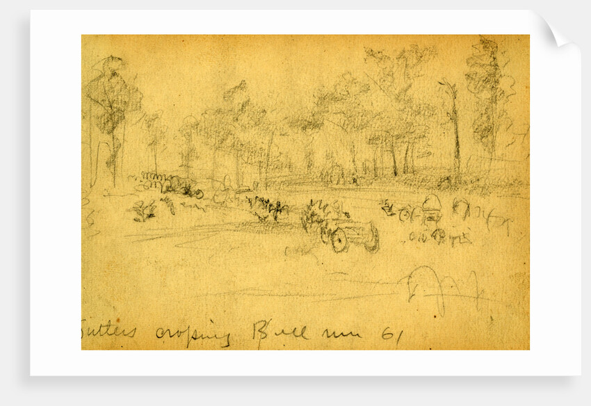 Sutlers crossing Bull Run 61, 1861 ca. July 21 by Alfred R Waud