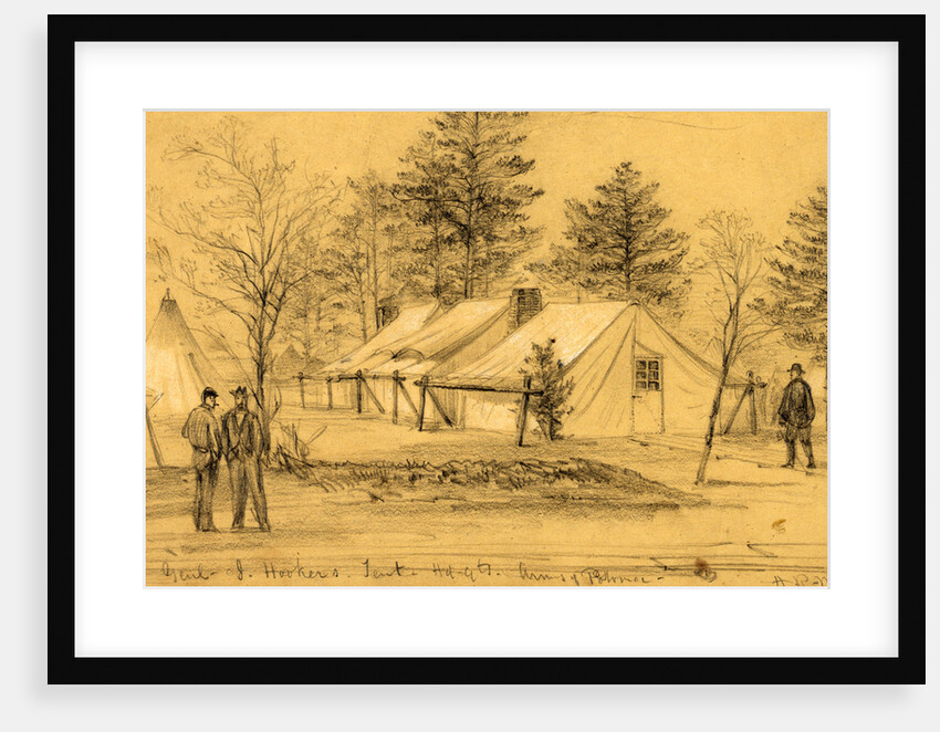 Genl. J. Hooker's. Tent Hdqts. Army of Potomac, 1863 ca. March by Alfred R Waud