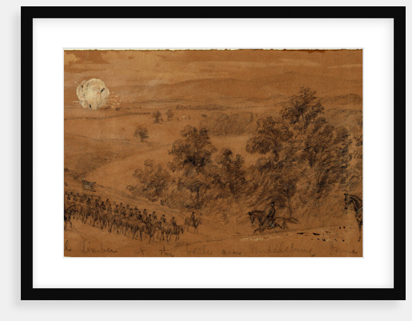 Explosion of a rebel limber at the battle near Middleburg June 21st, 1863 June 21 by Alfred R Waud