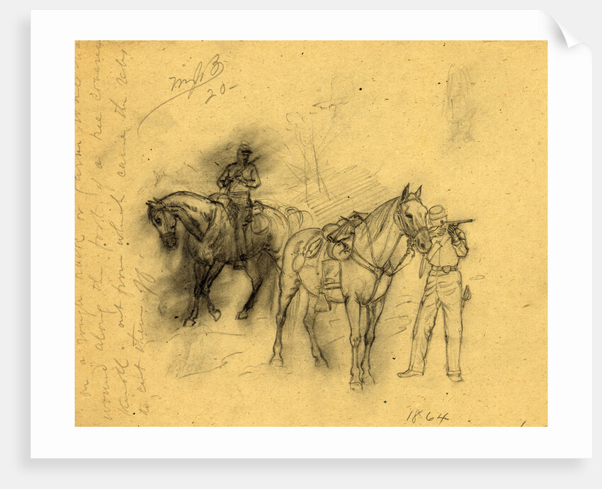 Two cavalrymen, 1864 by Alfred R Waud