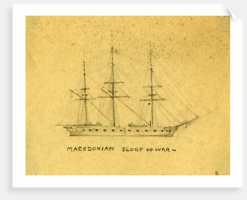 Macedonian, sloop of war by Alfred R Waud