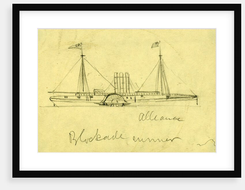Alliance, blockade runner by Alfred R Waud