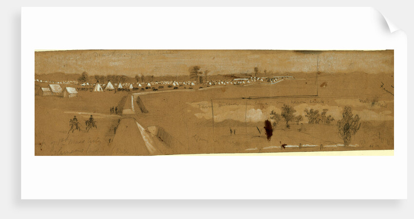 Camp of 1st Mass. Arty, Harrisons landing, 1862 July by Alfred R Waud