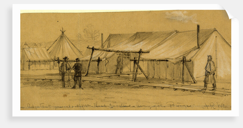 Adjutant Generals office head quarters, Army of the Potomac, 1863 ca. March by Alfred R Waud
