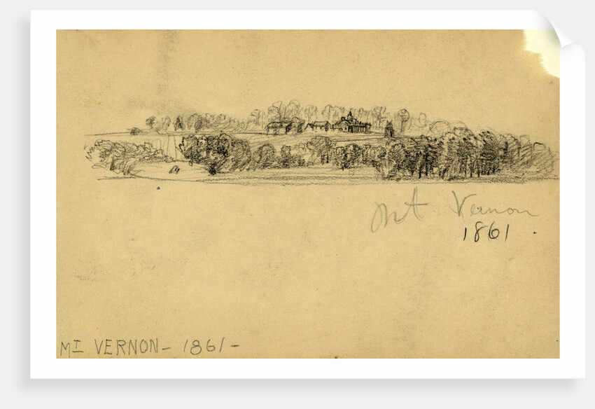 Mt. Vernon, 1861, 1861 by Alfred R Waud