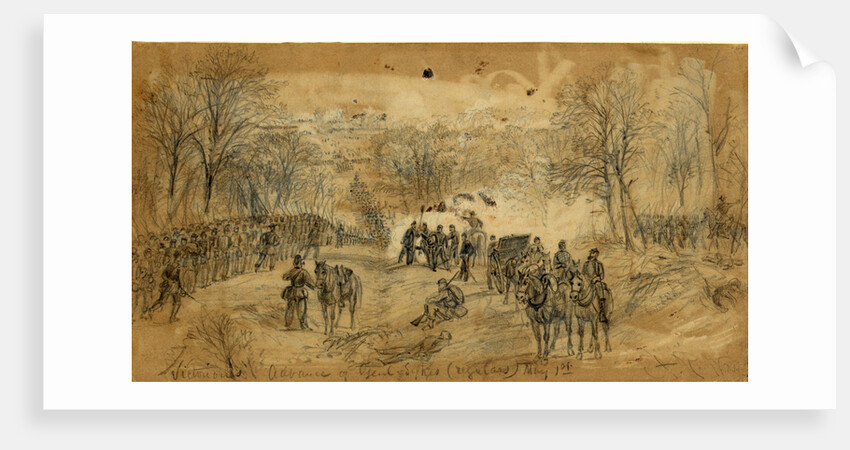 Victorious Advance of Genl. Sykes (regulars) May 1st 1863 by Alfred R Waud