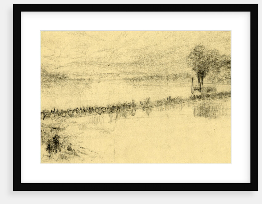 Cavalry riding across a pontoon bridge, 1860-1865 by Alfred R Waud