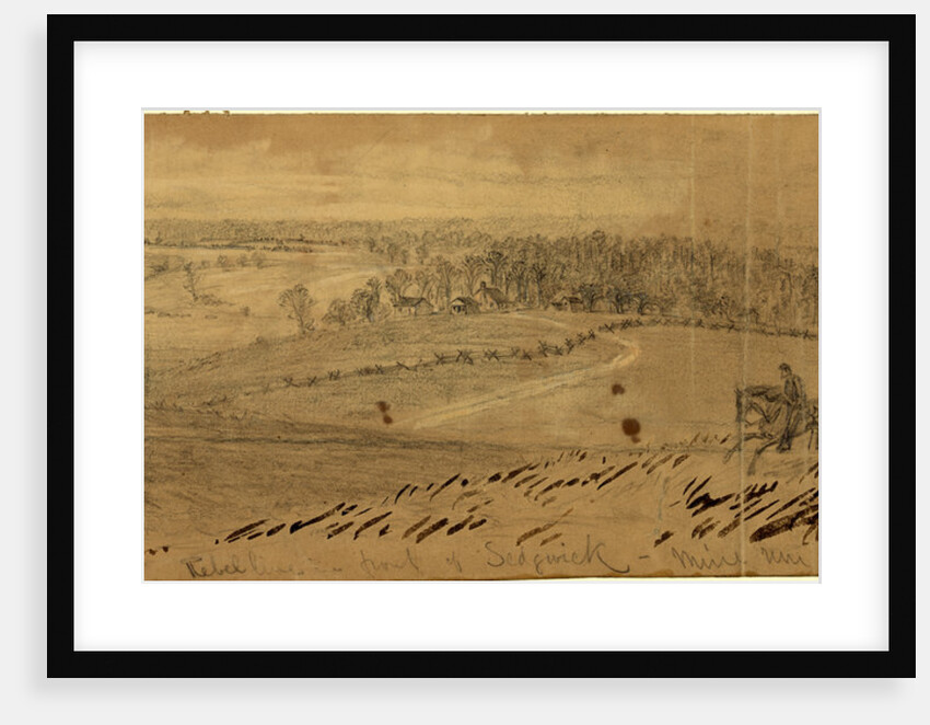 Rebel line in front of Sedgwick, Mine Run 1863, 1863 November 26-December 1 by Alfred R Waud