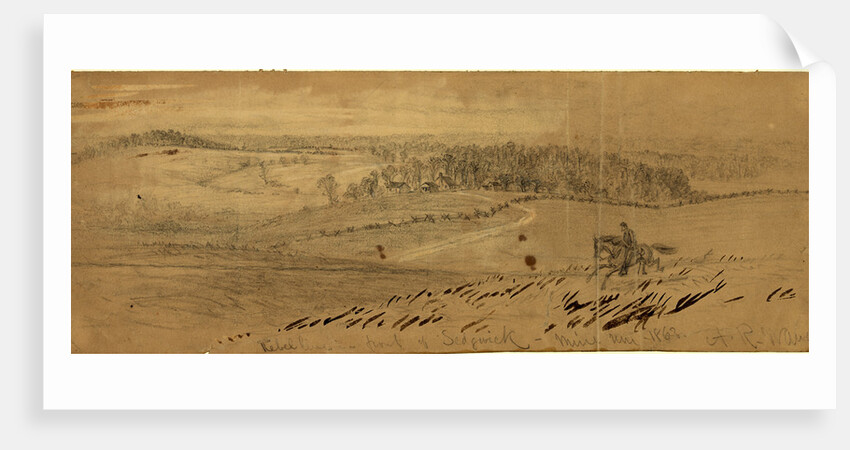 Rebel line in front of Sedgwick, Mine Run 1863, 1863 November 26-December 1 by Alfred R Waud