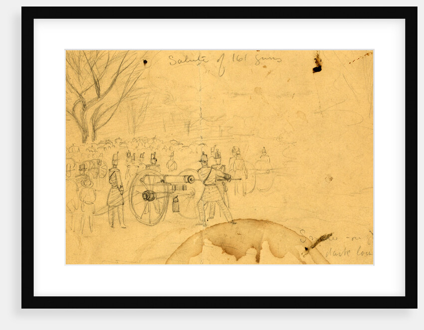 Salute of 161 guns, 1861 by Alfred R Waud
