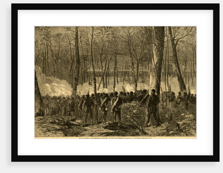 Major-General Wadsworth fighting in the Wilderness, 1864 May 5-7 by Alfred R Waud