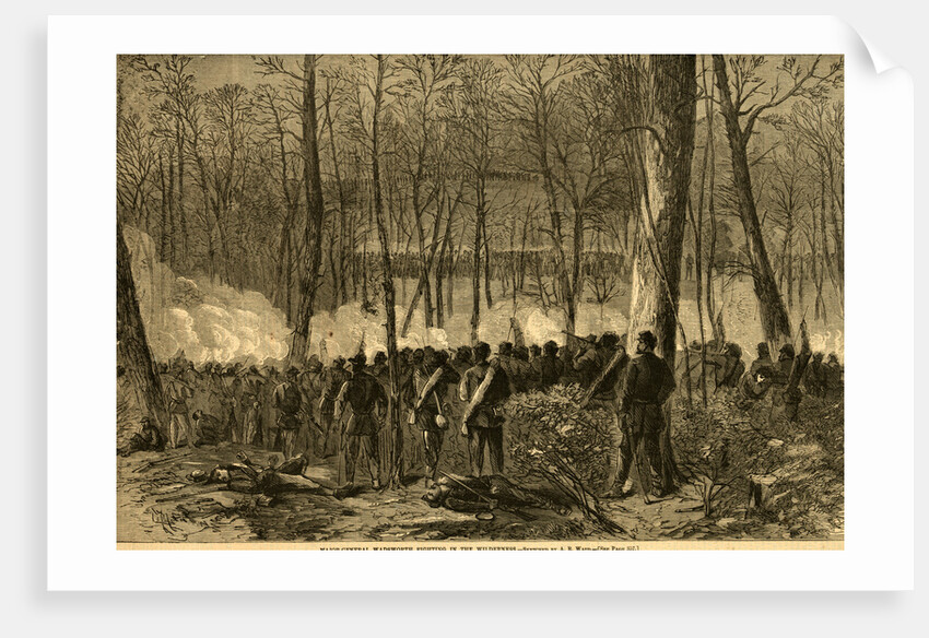 Major-General Wadsworth fighting in the Wilderness, 1864 May 5-7 by Alfred R Waud