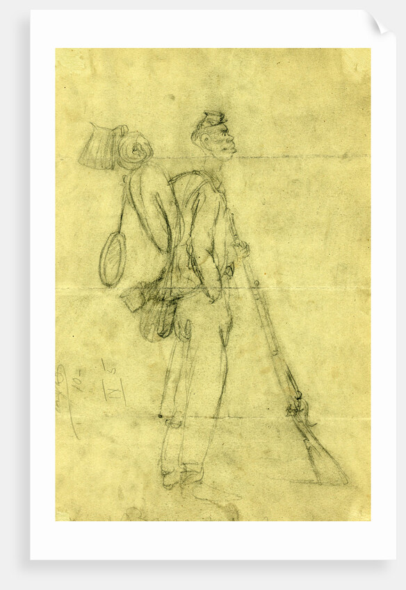 African American soldier by Alfred R Waud