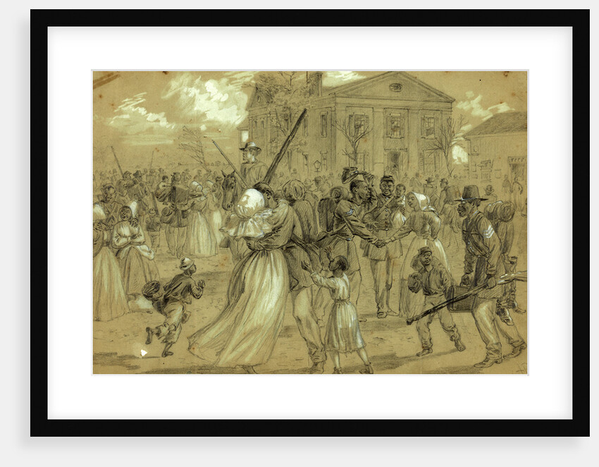 African American soldiers mustered out at Little Rock, Arkansas, 1866 by Alfred R Waud