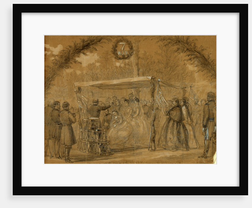 Marriage at the camp of the 7th N.J.V. Army of the Potomac, Va, 1863 March 18 by Alfred R Waud