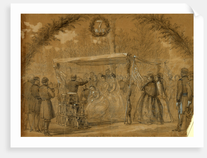 Marriage at the camp of the 7th N.J.V. Army of the Potomac, Va, 1863 March 18 by Alfred R Waud