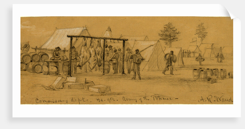 Commissary dept. Hd.qts. Army of the Potomac, 1863 March by Alfred R Waud