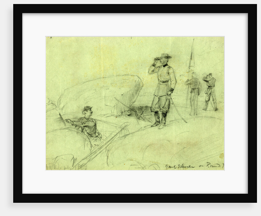 Genl Warren on Round Top, 1863 July by Alfred R Waud