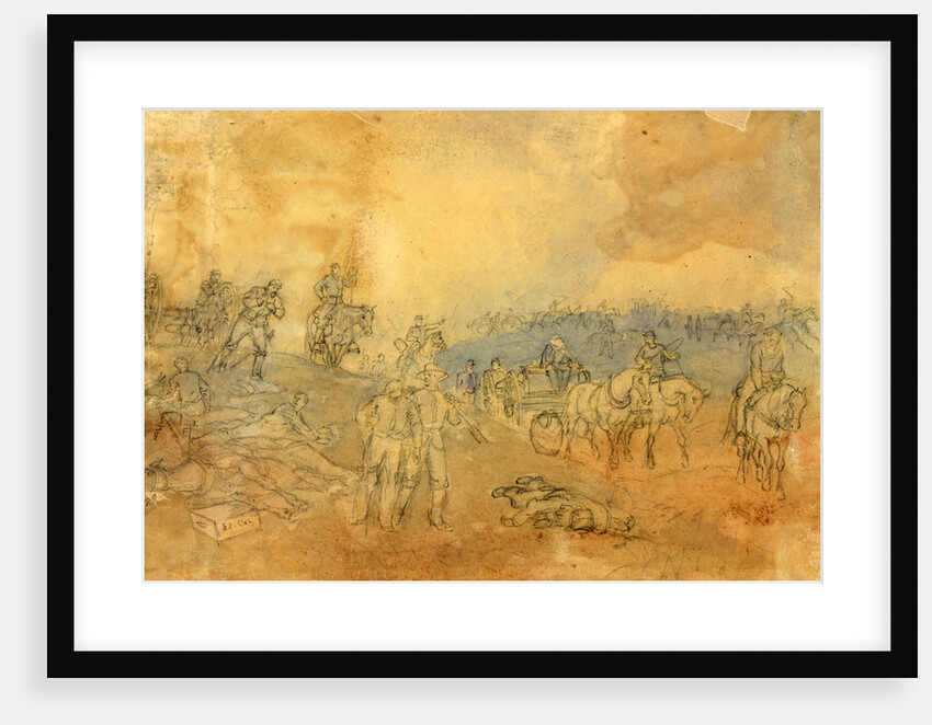 Near the cemetery, Gettysburg retiring disabled artillery, 1863 July 1-3 by Alfred R Waud