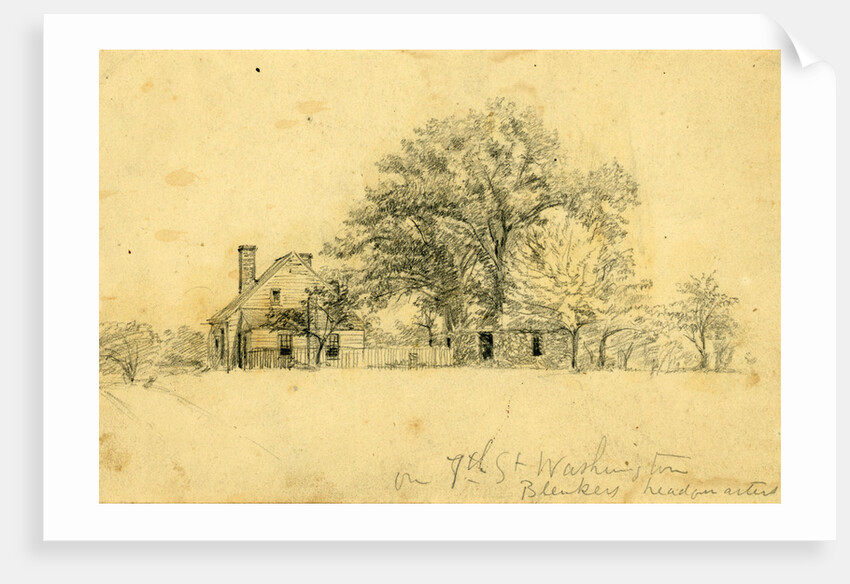 On 7th St. Washington, Blenkers headquarters by Alfred R Waud