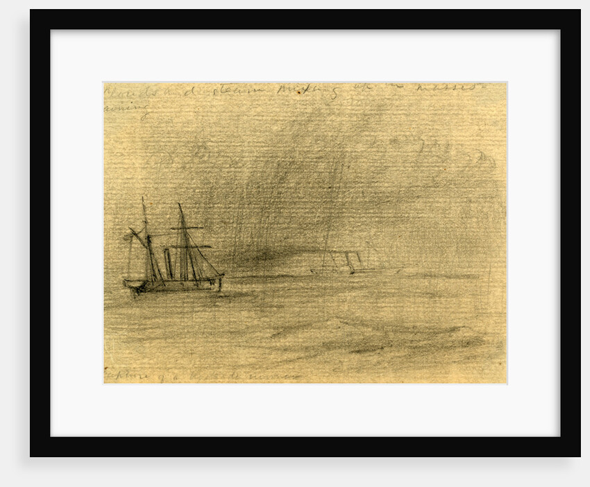Capture of a blockade runner by Alfred R Waud
