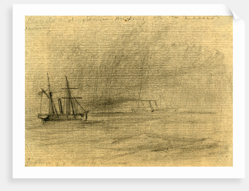 Capture of a blockade runner by Alfred R Waud