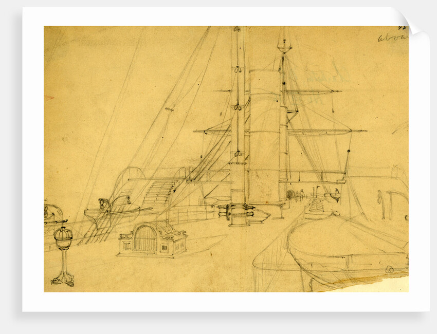 Ship's deck by Alfred R Waud