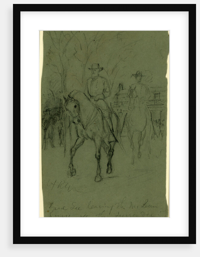 Genl. Lee leaving the McLean house after the surrender, 1865 April 9 by Alfred R Waud