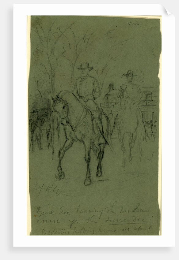 Genl. Lee leaving the McLean house after the surrender, 1865 April 9 by Alfred R Waud