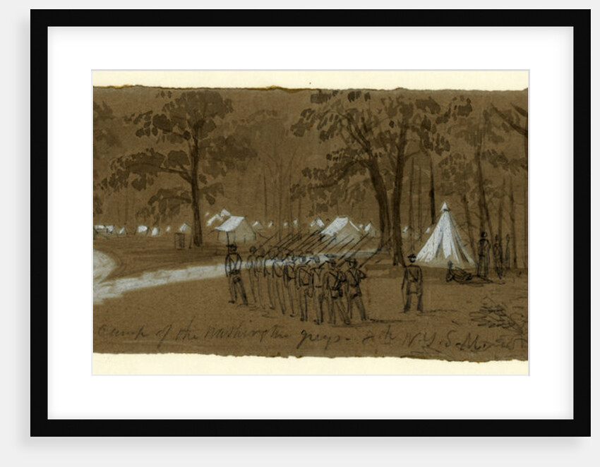 Scene in the camp of the Washington Greys. 8th N.Y.S.M, 1861 ca. April-August by Alfred R Waud