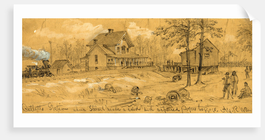 Catletts Station where Stuart made a raid and captured Popes baggage by Alfred R Waud