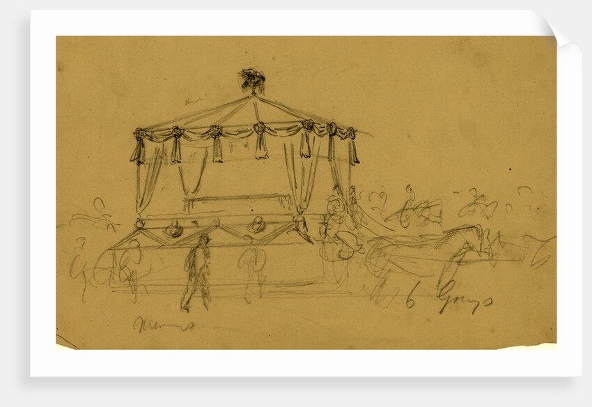 Lincoln's funeral procession by Alfred R Waud