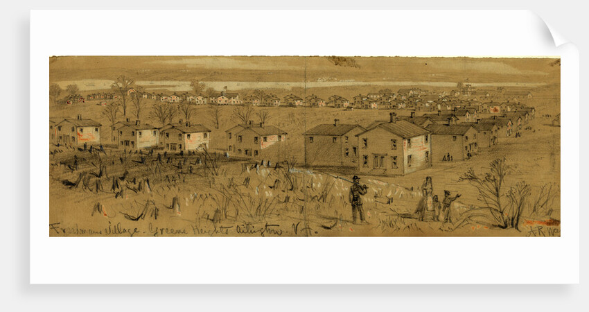 Freedmans village, Greene Heights Arlington, VA. by Alfred R Waud