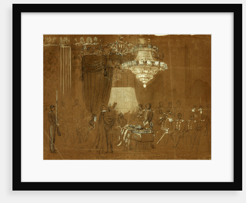 Funeral service over Col. Ellsworth at the White House East Room by Alfred R Waud