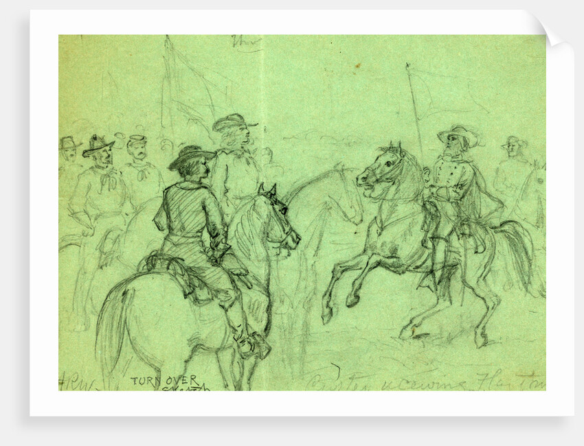 Custer receiving Flag of Truce by Alfred R Waud