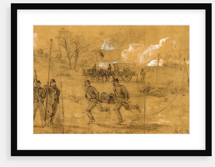 The signal telegraph train as used at the battle of Fredericksburg by Alfred R Waud