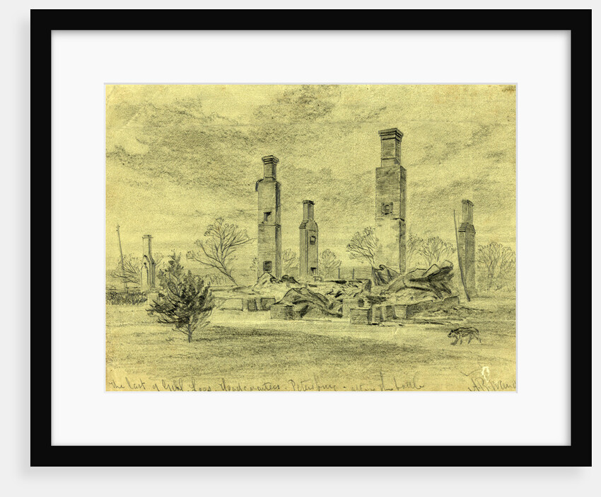 The last of Genl. Lees Headquarters Petersburg, after the battle by Alfred R Waud