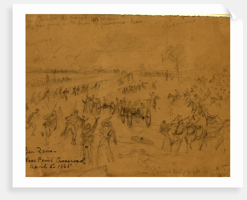 Gen. Davis Near Paines Crossroad April 5, 1865 by Alfred R Waud