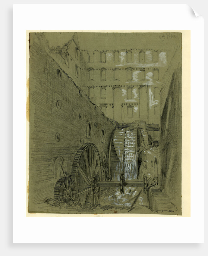 Ruins of the water wheel in Gallego Flour Mills, Richmond, Va. by Alfred R Waud